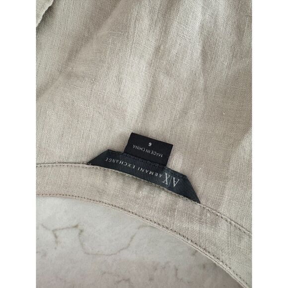 Armani Exchange 100% Linen Embroidered Dress Size 6 Boho Chic Summer A-Line - Picture 6 of 6